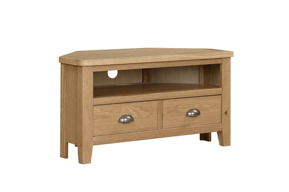 Marsden Corner TV Unit 90 cm Natural Oak picture on the white background