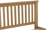 Marsden Double 4'6" Bed Natural Oak close view picture of the headboard