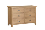 Marsden Dressing Chest 6 Drawer Natural Oak picture on the white background