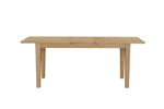 Marsden Extending Dining Table 120/160 cm Natural Oak front view picture of extended table