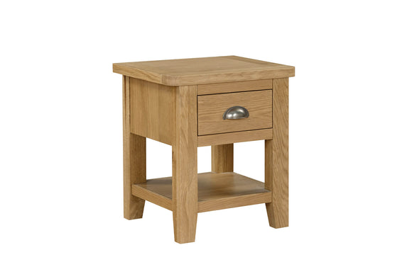 Marsden Lamp Table Natural Oak picture on the white background