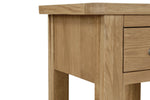 Marsden Lamp Table Natural Oak close view picture of the tables frame