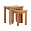 Marsden Nest of Tables in Natural Oak shown from the side (2)