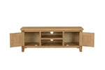 Marsden TV Unit 120 cm Natural Oak picture with opened doors