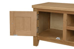 Marsden TV Unit 90 cm Natural Oak close view picture of the opened door