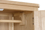 Marsden Wardrobe Natural Oak close view picture of the wardrobe top inside