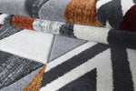 Mason Geometric Rug 100 Grey Orange picture of the color palet