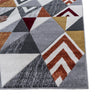 Mason Geometric Rug 100 Grey Orange picture of the corner
