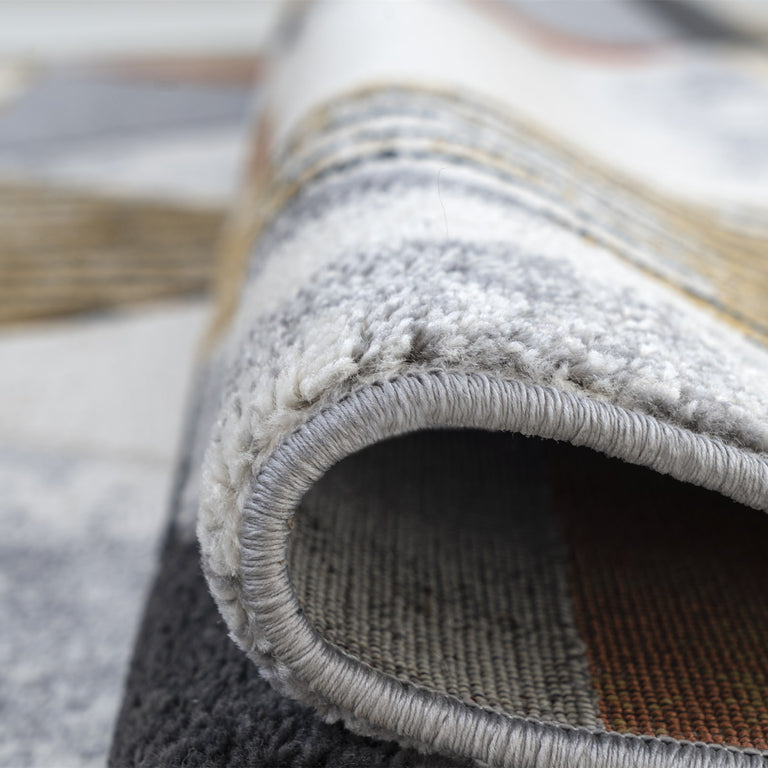 Mason Geometric Rug - 109 Grey Orange
