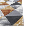 Mason Geometric Rug 109 Grey Orange picture of the orner of the rug