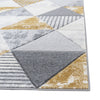 Mason Geometric Rug 110 Grey Mustard picture of the corner