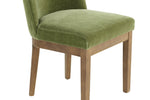 Massimo Dining Chair Green close view picture of padded seat and legs