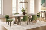 Massimo Dining Chair Green life style picture with Massimo dining Table