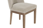 Massimo Dining Chair Latte close view picture of the padded seat and legs