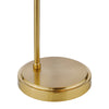 Maude Table Lamp Natural Brass and Ribbed Glass Shade close view picture of the gold metal base