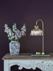 Maude Table Lamp Natural Brass and Ribbed Glass Shade life style picture