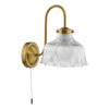 Maude Wall Light Natural Brass and Ribbed Glass picture on the white background