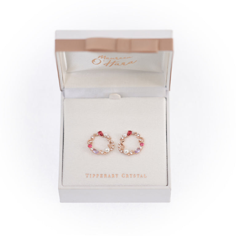 Tipperary Crystal Maureen O'Hara Vintage Wreath Earrings