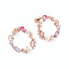 Tipperary Crystal Maureen O'Hara Vintage Wreath Earrings with multi-colored crystals
