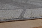 Max Geometric Rug 671 Taupe and Beige close view picture of the border