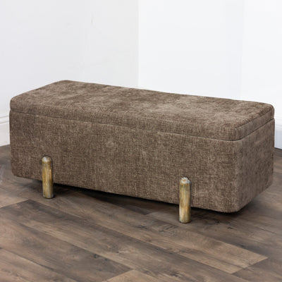 Maya Set of 2 Storage Benches Cappuccino – Modern Blanket Box Set