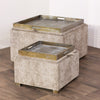 Maya Set of 2 Tray Table Pouffes Sand picture of the table trays