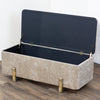 Maya Storage Bench Cappuccino Large picture with opened seat