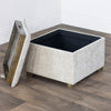 Maya Tray Table Pouffe Cappuccino Large close view picture of the ample storage under the tray