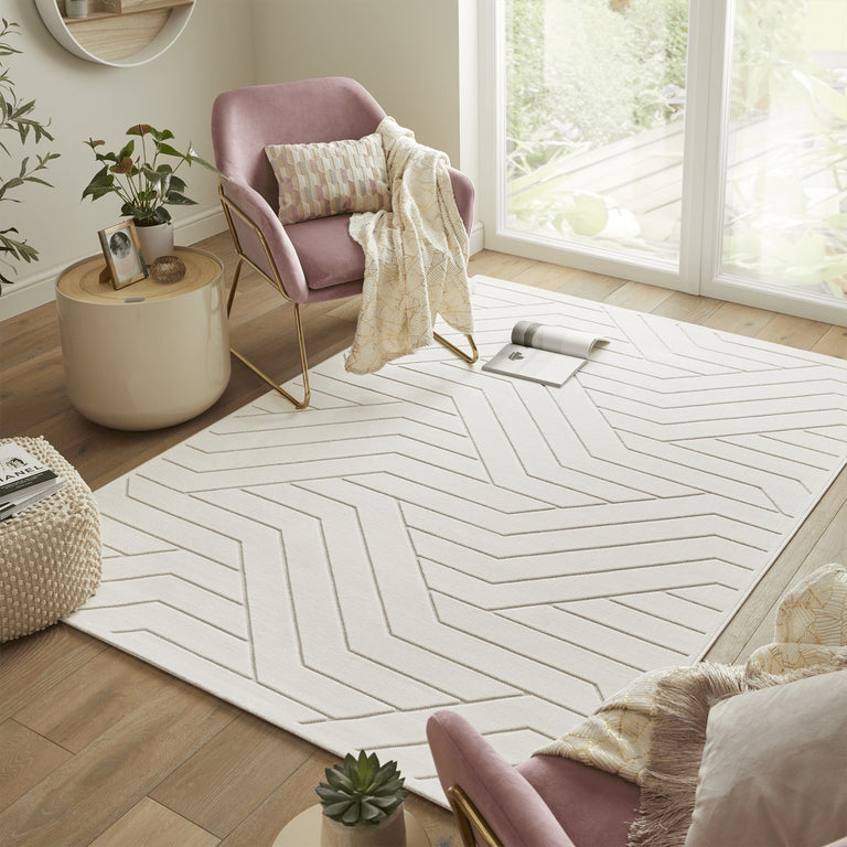 Concept Looms Maze Rug MAZ101 Ivory