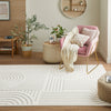 Concept Looms Maze Rug MAZ106 Ivory lifestyle picture in the living room