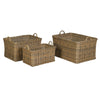 Medium Rectangular Rattan Storage Basket - shown with the other sizes