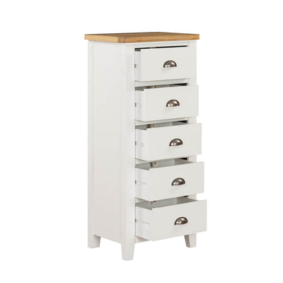 Mellor 5 Drawer Narrow Chest Cashmere