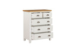 Mellor 5 Drawer Tall Chest Cashmere picture with opened drawers