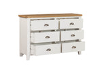 Mellor 6 Drawer Dressing Chest Cashmere picture with opened drawers