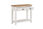 Mellor Console Table Cashmere picture with opened drawers