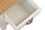 Mellorn Lamp Table 1 Drawer Cashmere close view picture of the opened drawer