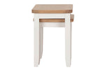 Mellor Nest of Tables in Cashmere with a painted gloss finish shown from an angle (7)