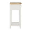 Mellor Small Console Table in Cashmere with a painted gloss finish shown from the side (7)