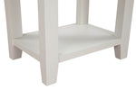 Mellor Small Console Table in Cashmere with a painted gloss finish shown from the side (10)