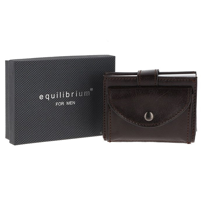 Men Pop Up Credit Card & Money Wallet Brown