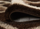 Mercury Geometric Rug Brown Beige: close-view picture of the pile height
