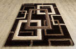 Mercury Geometric Rug Brown Beige  picture on the floor