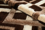 Mercury Geometric Rug Brown Beige  picture of the color pallet