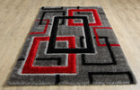 Mercury Geometric Rug Grey Red  picture on the floor
