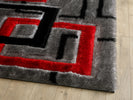 Mercury Geometric Rug Grey Red  picture of the rug corner