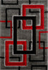 Mercury Geometric Rug Grey Red picture of the rug design