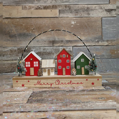 Merry Christmas Light Up House Scene