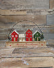 Christmas decoration with Merry Christmas LED scene and houses.
