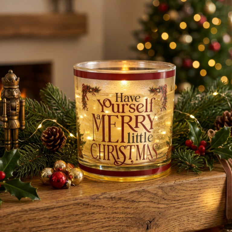 Merry Little Christmas LED Candle