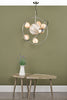 Mikara 7 Light Pendant Chrome & Planet Glass life style picture
